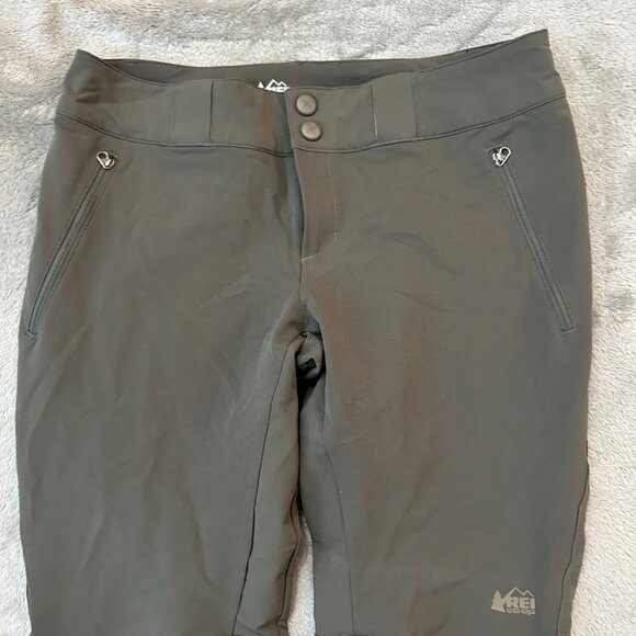 *hemmed* REI Co-Op Green Nylon Outdoor Hiking Pants Women's 6 Petite - Picture 2 of 8